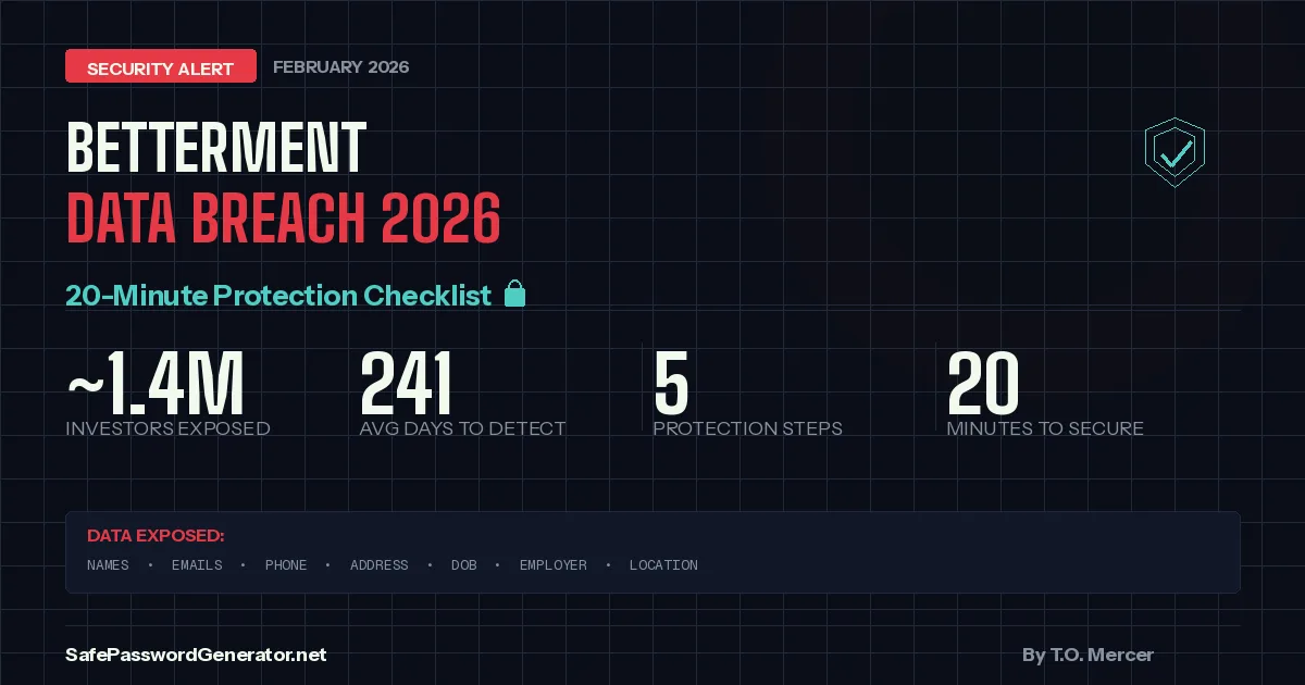 Betterment data breach 2026 protection checklist