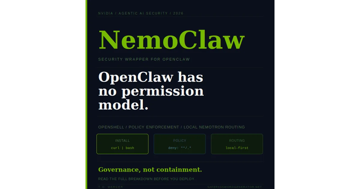 NemoClaw vs OpenClaw, NVIDIA security wrapper 2026: OpenShell policy guardrails, local Nemotron routing, single command install