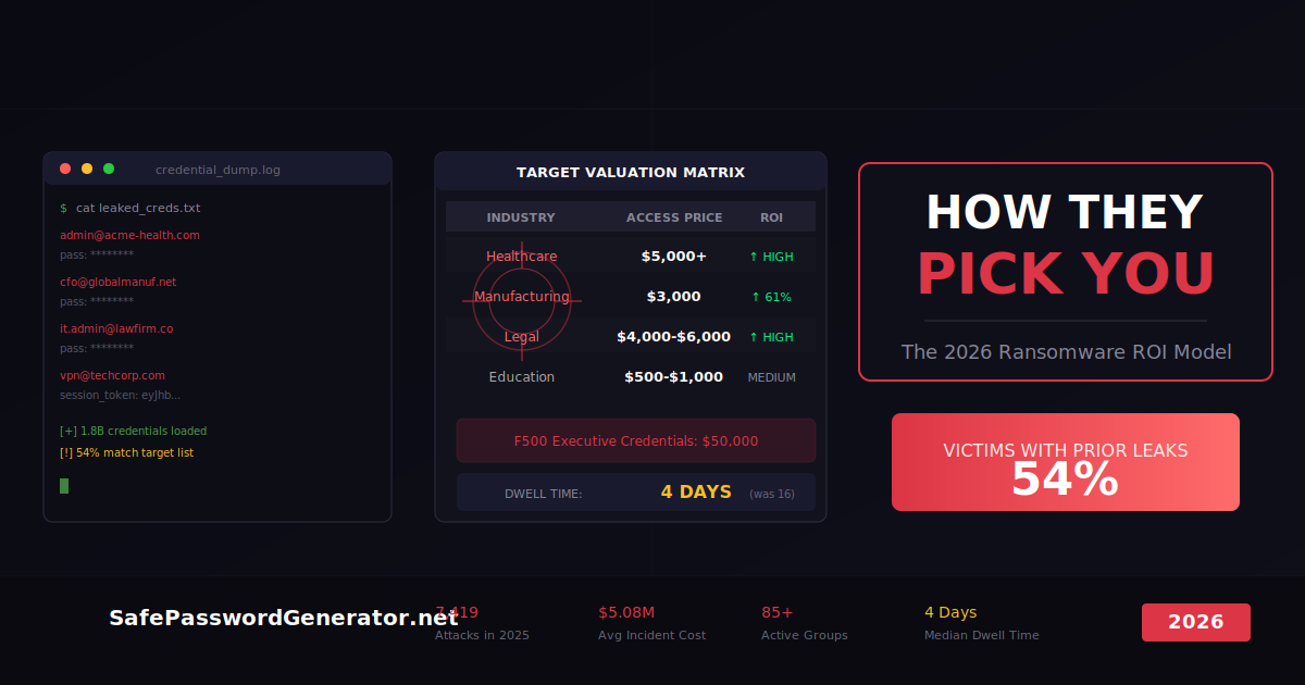 Your Password is a Targeting Signal: Inside the 'Private Equity' Logic of Ransomware Gangs